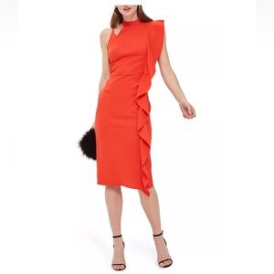 Topshop Asymmetrical Ruffle Midi Dress
Women’s size 6